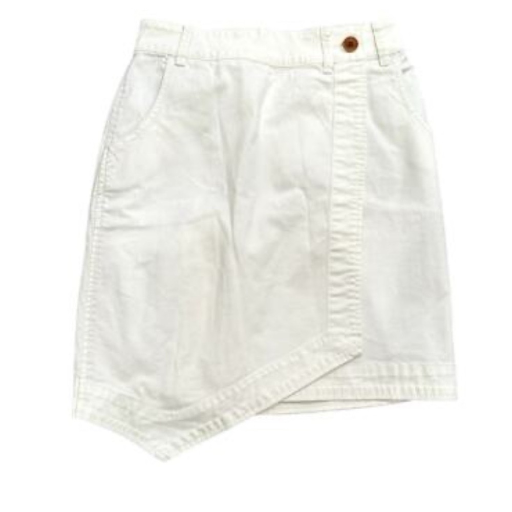 Anthropologie Pilcro and the Letterpress Stylish Cream Wrap Skirt